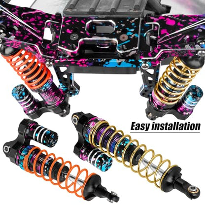 Upgrades Part Front Rear Assembled Full Metal Shocks Aluminum Big Bore RC Shocks Absorber Damper for 1/10 Slash/Rustler/Stampede/Bandit 4X4 4WD 2WD(VXL).colour(4PCS) - color: colour(4PCS)