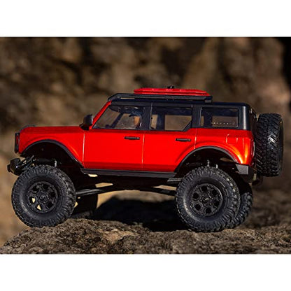 Axial RC Truck 1/24 SCX24 2021 Ford Bronco 4WD Truck Brushed RTR (Comes with Everything Needed), Red, AXI00006T1