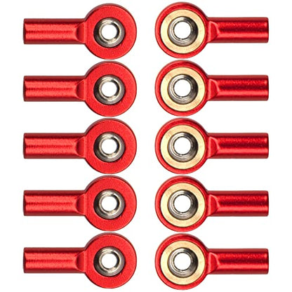 10Pack Vgoohobby Aluminum M2 Link Rod Tie Rod End,M2.0 Ball Joint 15mm Linkage Ball Head Holder Compatible with Tamiya Mini 4WD HSP RC Car Model Boat (Red) - color: Red