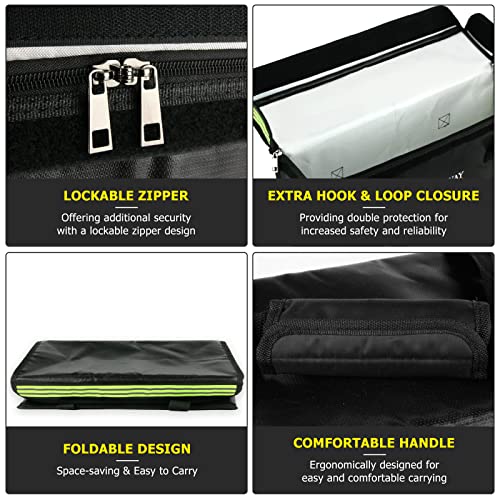 Lipo Battery Bag (20 x 5 x 7.5 inch), Large Fireproof Lipo Ebike Bag with Comfortable Handle, Reflective Strip
