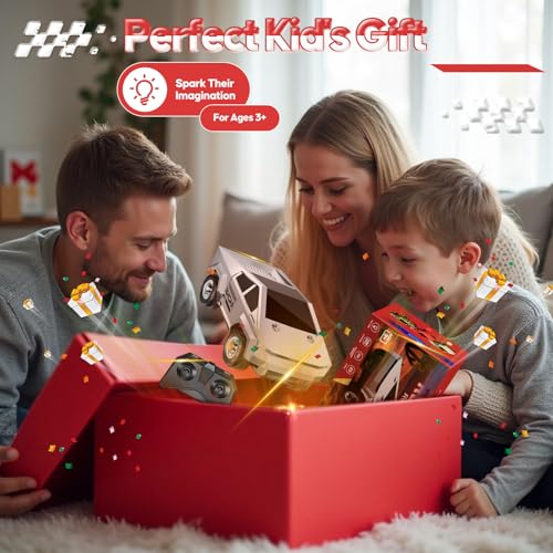 1:24 RC Car Toys, All Terrain High Speed 2WD RC Truck with Light and Loadspace, 2.4GHz Off-Road Vehicles Remote Control Car, Electric Vehicle Toys Gift for Boys Girls Age 3+ - color: Silver