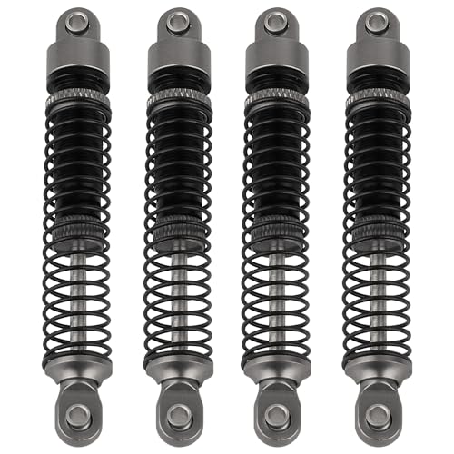 4PCS 65mm Aluminum Shocks Absorbers Oil Threaded Damper for 1/18 RC Crawler TRX4M TRX-4M Bronco Defender K10 Upgrade Parts (gray) - color: 65mm-gray