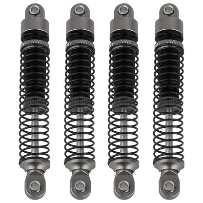 4PCS 65mm Aluminum Shocks Absorbers Oil Threaded Damper for 1/18 RC Crawler TRX4M TRX-4M Bronco Defender K10 Upgrade Parts (gray) - color: 65mm-gray