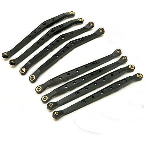 8Pcs Lower & Upper Suspension Link Linkage Set for 1/10 Axial Wraith 90018 | Aluminum Alloy,Length (center distance between two holes):123mm,3mm Ball End Hole