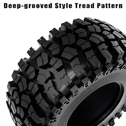 GLOBACT 2.2" RC Crawler Tires 124 * 46mm for 1/10 TRX4 TRX6 SCX10 Redcat | 1/10 RC Crawler Tires, TRX4 Tires, TRX6 Tires, SCX10 Tires