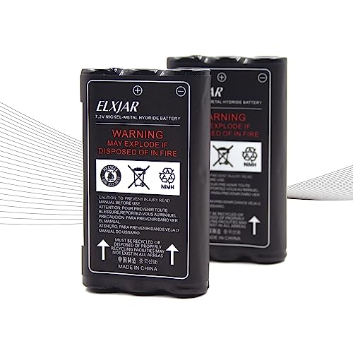 (2-Pack) 7.2V 1200mAh Ni-MH Battery for HNN9018A, HNN9018AR | Fits HNN9018BR and compatible Motorola SP21, SP50, P10 and HT10 two-way radios.