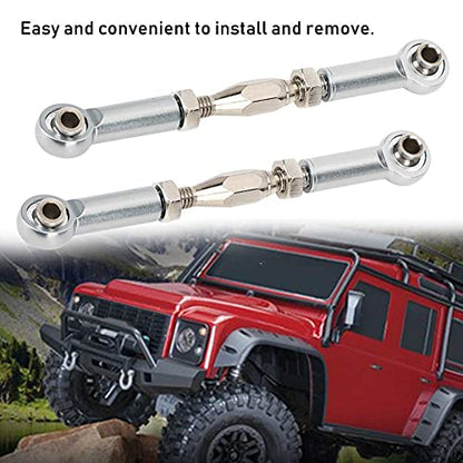 RC Car Turnbuckle, 6Pcs Adjustable Servo Links Tie Rod Aluminum Alloy RC Pull Rod Turnbuckle Rod Linkage Set for RC Hobby Car Model(Silver) Rc Steering Linkage Dilwe Tie Rods Buckle