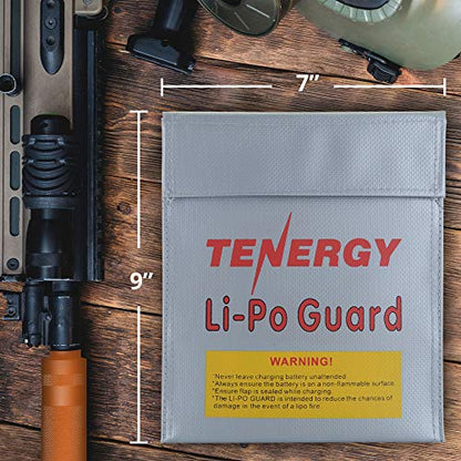 Tenergy Lipo Bag, Fire Retardant Lipo Battery Bag for Charging and Storage, 7x9inches - size: 1x Medium 7x9in