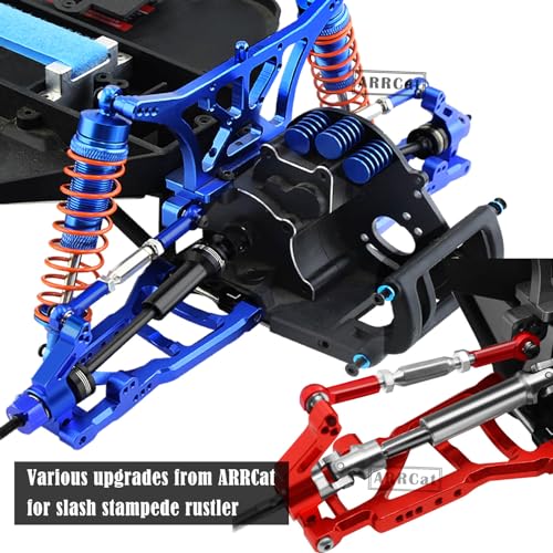 Upgrade Parts Turnbuckles Camber Links for 1/10 Slash 2WD 4X4/Rustler 2WD 4X4/Hoss 2WD 4X4/Stampede 2WD 4X4 RC Truck, Aluminum Adjustable Turnbuckles,Replace 3644 3745 1935,Navy Blue