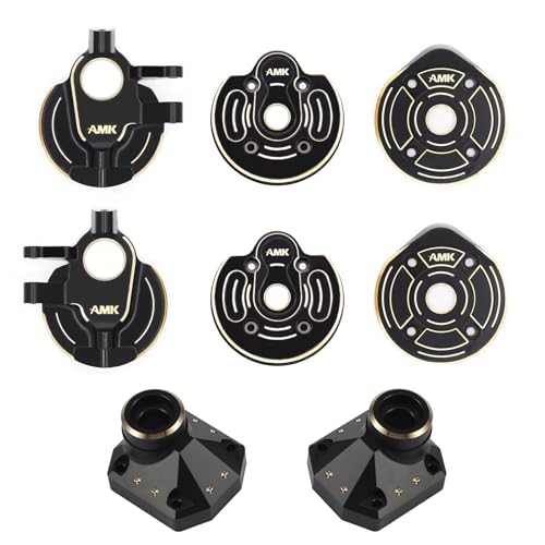AMK 1/10 Capra Brass Kit 571g UTB10 Diff Cover Front Rear Axle Housing Portal Steering Knuckle Caps for RC Crawler Axial Capra Upgrades
