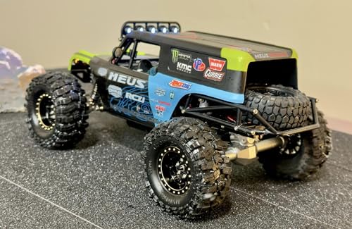 MEUS RACING MB24 SCX24 Body 5.2in 132MM Body Shell ABS+Nylon Carbon Fiber Chassis for 1/24 Axial SCX24 Bronco JLU B-17 C10(Green) - color: Green