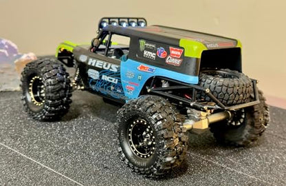 MEUS RACING MB24 SCX24 Body 5.2in 132MM Body Shell ABS+Nylon Carbon Fiber Chassis for 1/24 Axial SCX24 Bronco JLU B-17 C10(Green) - color: Green