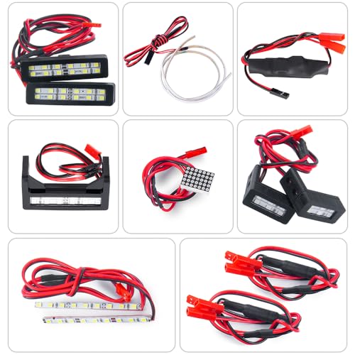 Headlight Taillights Tail Wing Light Bar RC Car Led Lights Kit for ARRMA Limitless F1 1/7 RC Car Upgrades Parts