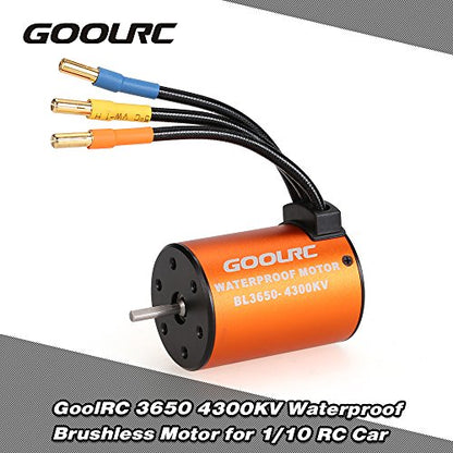 GoolRC 3650 4300KV Waterproof Brushless Motor for 1/10 RC Car HSP 94123 HuanQi 727 FS Racing 53625/53632