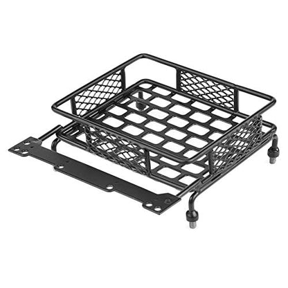 RC Roof Rack, Durable Steel Luggage Tray for 1/10 Scale Model Vehicle Accessory, Off-Road Adventure and Crawling Enthusiasts