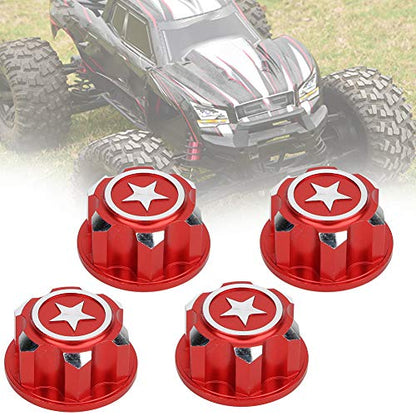 17mm Hex Wheel Nut, Aluminum Alloy Lightweight Durable RC Car Wheel Nut Set of 4 for RC Enthusiasts Hobbyists Racing Off-Road Vehicles