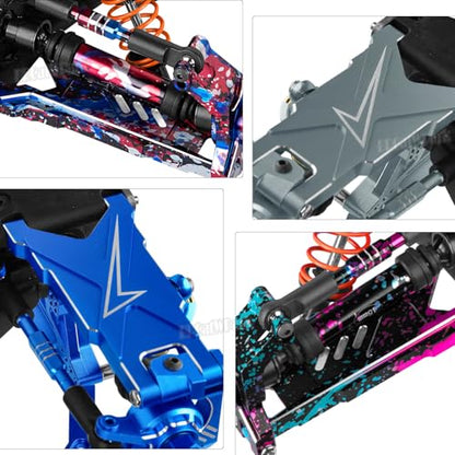 RC Aluminum Suspension A-Arms Upgrades Part for 1/10 Slash Rustler Stampede 4X4 VXL BL-2s,Hoss 4WD VXL,XO-1,Alloy Front Rear RC Suspension Arms Hops up,Navy Blue - color: Navy Blue - (Suspension Arms)