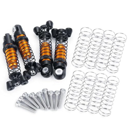 COMODO 37mm Metal Adjustable Shock Absorber for 1/18 1/24 RC Crawler Cars – 4Pcs Aluminum Suspension Damper Replacement Part