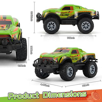 Remote Control Cool Off-Road Vehicle Truck, 2.4GHz RC Car with LED Lights, 1:20 Scale Off-Road Vehicle, Red RC Truck,Remote Control car from a Long Distance,Gifts for Children (Green) - color: Green