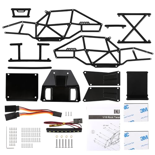 INJORA Rock Tarantula Nylon Buggy Body Shell for 1/18 TRX4M Upgrade（Black） - color: Black