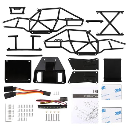 INJORA Rock Tarantula Nylon Buggy Body Shell for 1/18 TRX4M Upgrade（Black） - color: Black