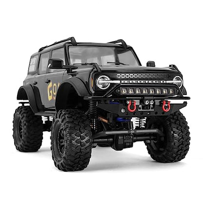 INJORA CNC Aluminum Front Bumper for 1/18 RC Crawler TRX4M Bronco Upgrade (4M-43) - size: Front