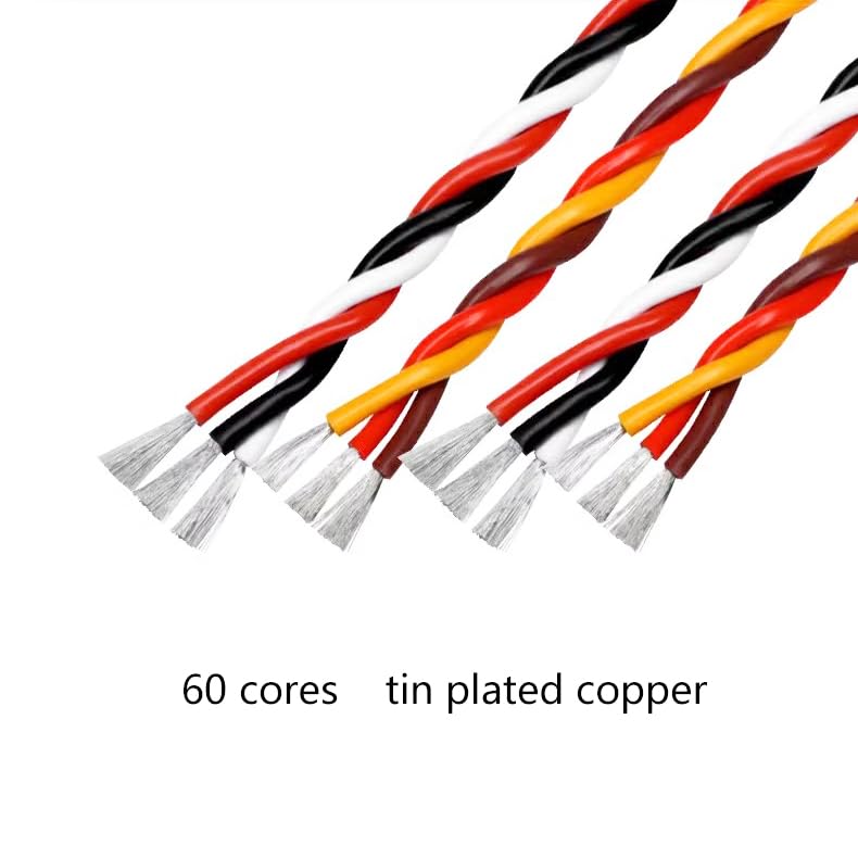 22awg Servo Extension Cable Wire 32 feet 60 Cores Lead 3-pin Line for Futaba JR RC Servo Hobby Model Drones Boats Planes DIY Accessories(E254-1)