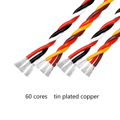 22awg Servo Extension Cable Wire 32 feet 60 Cores Lead 3-pin Line for Futaba JR RC Servo Hobby Model Drones Boats Planes DIY Accessories(E254-1)