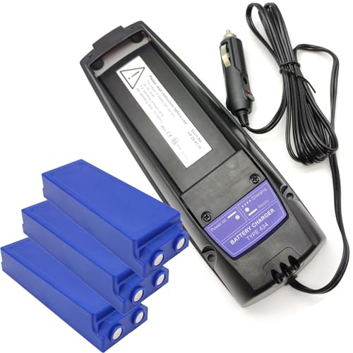 (3*Battery+1*Charger) DC 10~35V Battery Charger Type 434 + 3Pcs 7.2V 3.3Ah Type 593 Rechargeable NIMH Battery for SCANRECO 593/592/590/960/EEA2512/RC400 EEA4291