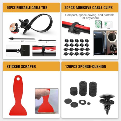 GOOACC 330Pcs Trim Removal Tool, Auto Push Pin Bumper Retainer Clip Set Fastener Terminal Remover Tool Adhesive Cable Clips Pry Kit Car Panel Radio Removal Auto Clip Pliers, Red - color: 330pcs Clips Removal Kit Red