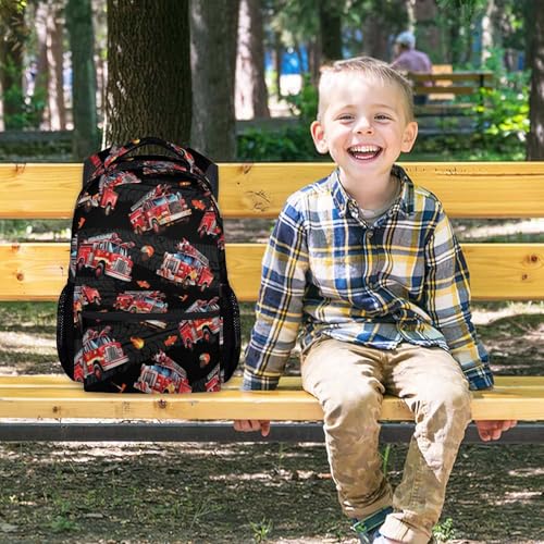 Toddler Boy Backpack - Fire Truck Backpacks for Kids - Cool Toddler Bookbag - Durable School Bag for Kindergarten/Preschool/Elementary(17 Inch) - color: Color-5