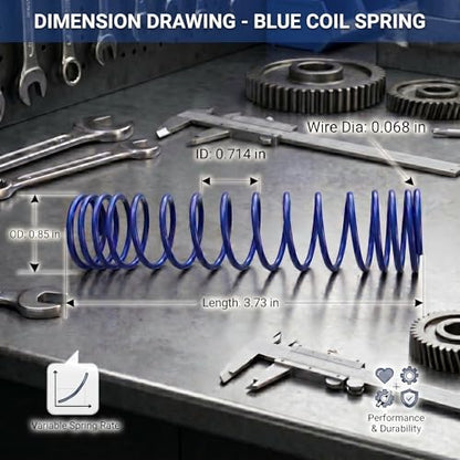 8445A Blue Progressive Rear Shock Springs 3-Pack – Compatible with Losi 5IVE-T, DBXL, Super Baja Rey, GTR Shocks