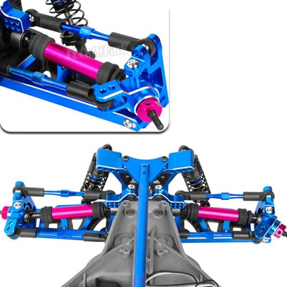 Drive Shaft Axles Upgrades Part for 1/10 Slash 4X4 VXL/Rustler 4X4 VXL/Stampede 4WD VXL,RC Steel #45 Front & Rear 4Pcs Driveshafts CVD w/ Hex Hops Up,Pink - color: Pink - (Axles)