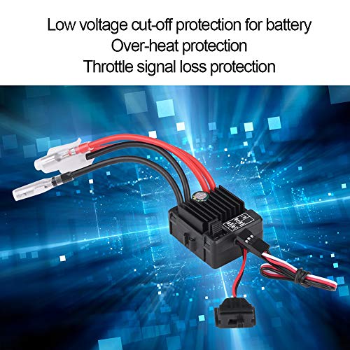 60A ESC Brushed, RC Car ESC Brushed Durable Brushed ESC, Dustproof 1060 60A for RC Car Monster