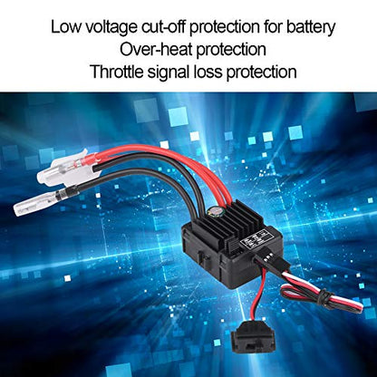 60A ESC Brushed, RC Car ESC Brushed Durable Brushed ESC, Dustproof 1060 60A for RC Car Monster