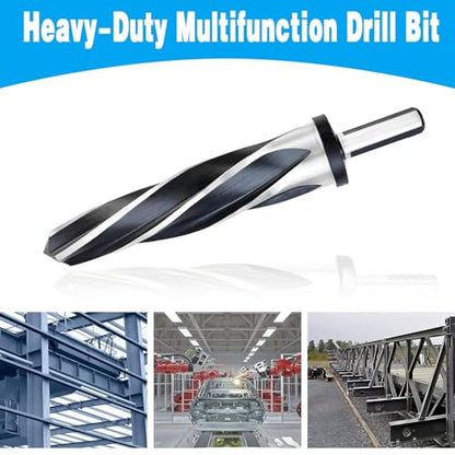 1-1/4" Bridge Construction Reamer Drill Bit, M2 HSS Taper Chucking Reamer for Steel Alloy Metal Wood Plastic, 1/2" Non-Slip Shank, 5-Spiral Flutes Car Reamer, to Align or Enlarge Holes, 32mm - size: 1-1/4"