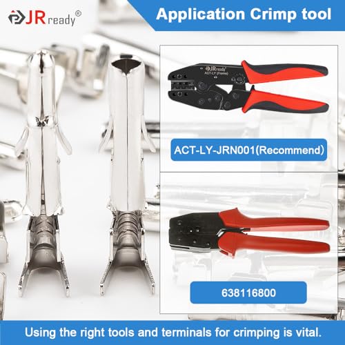JRready ST6423 MLX 2.13mm Diameter Crimp Terminals, Pin and Sockets 14-20AWG, Compatible with Molex MLX Male & Female Crimp Terminals (50 Pair) - size: MLX 50Pair Terminal Kit
