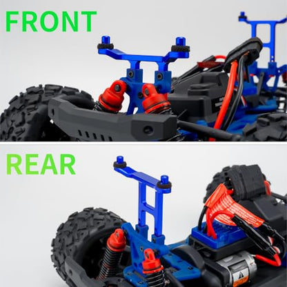 Aluminum Alloy Front & Rear Body Mount Post，Blue | Upgrade Parts, For Tra-xxas 1/18 Latrax Teton Desert Prerunner SST, RC Car - color: Blue