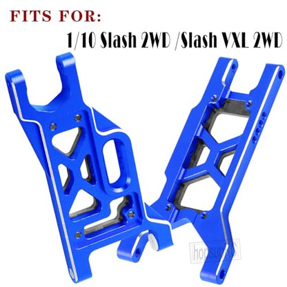 Upgrades Parts for 1/10 Slash VXL 2WD/Slash 2WD,Aluminum Front Rear Suspension A Arms & Caster Block&Steering Blocks&Rear Stub Axle Carriers,Navy Blue,(Only for Slash) - color: Blue(arm&caster Blocks Set)