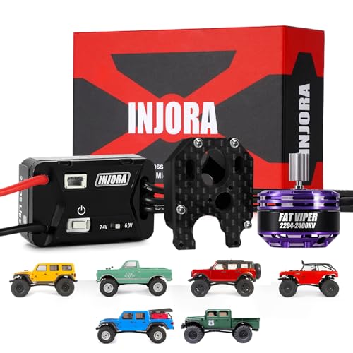 INJORA MBL32 G2 Waterproof Brushless ESC & 2204 Fat Viper Outrunner Motor for 1/24 Axial SCX24 Upgrade
