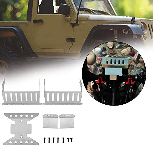 Scx10 Skid Plate Axial Scx10 Iii Base Camp Brass Diff Cover 5pcs Set Stainless Steel Axle Protective Plates Bottom Chassis Armor for Axial Scx10 Iii Axi03007 Rc Crawler
