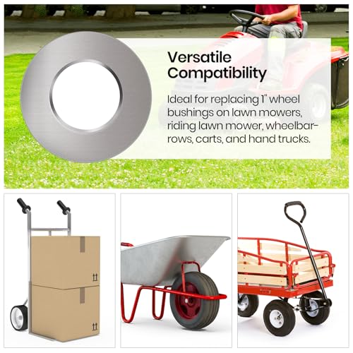 AR-PRO (4-Pack) 1" Bushings Carbon Steel - ID 1" x OD 1-3/8" Applicable Lawn Mower and Most Riding Mower Wheel Bushings Replacement - size: 1" Hole