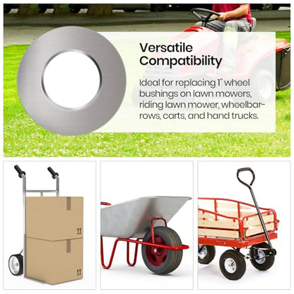 AR-PRO (4-Pack) 1" Bushings Carbon Steel - ID 1" x OD 1-3/8" Applicable Lawn Mower and Most Riding Mower Wheel Bushings Replacement - size: 1" Hole