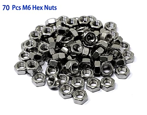 iexcell 140 Pcs M6 x 8/10/12/16/20/25/30 Stainless Steel 304 Hex Socket Button Head Cap Screws Bolts Nuts Assortment Kit - size: M6 x 8/10/12/16/20/25/30mm