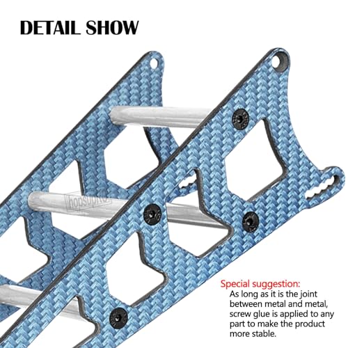 RC Carbon Adjustable Wheelie Bar Kit Tail Wheel Head up Wheel Upgrades Part for 1/10 Slash,Rustler,Bandit,Stampede VXL 2WD,Carbon Adjustable Wheelie Bar w/Mount Hops Up,Navy Blue - color: Navy Blue（upgrades Part）