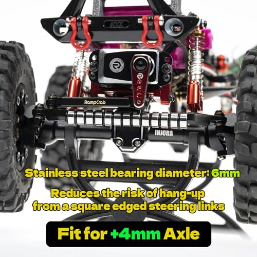 Bearing Steering Link for SCX24 & AX24 +4mm axle on Each Side, 2Sets - color: 2 Sets, size: +4mm length
