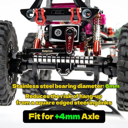 Bearing Steering Link for SCX24 & AX24 +4mm axle on Each Side, 2Sets - color: 2 Sets, size: +4mm length