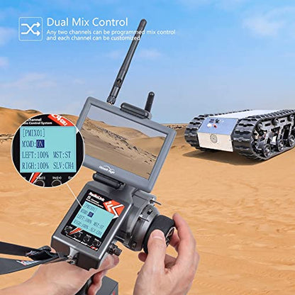 Radiolink RC6GS V3 2.4G 7 Channel RC Radio Transmitter and Gyro Receiver R7FG New Upgrade Remote Controller for RC Car Boat