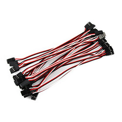 20pcs 5.90in 15cm 150mm 26AWG JR Male to Male RC Servo Extension Lead Cord Plug Servo Extend Cable for Helicopter Quadcopter