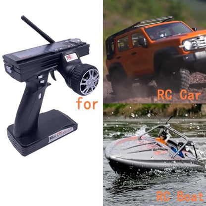 FS-GT3B 3CH RC Transmitter & Receiver FS-GR3E for RC Car Boat Flysky | 3 Channels | Adopting 2.4GHz Flysky AFHDS Radio Control System